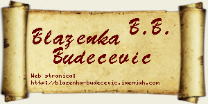 Blaženka Budečević vizit kartica